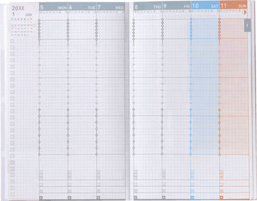 Kokuyo | Agenda JIBUN TECHO 2027 Diary B6 Slim Green (Semanal)