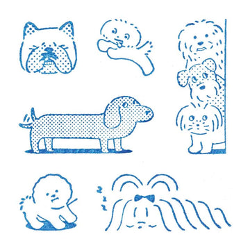 King Jim | Set de 6 Sellos Transparentes Kori Jirushi Dog Set