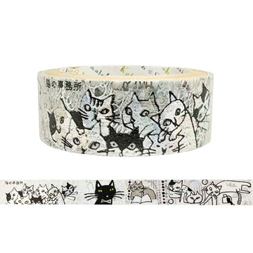 Seal-do | Kenji Miyazawa Phantom Light Cat's Office Washi Tape