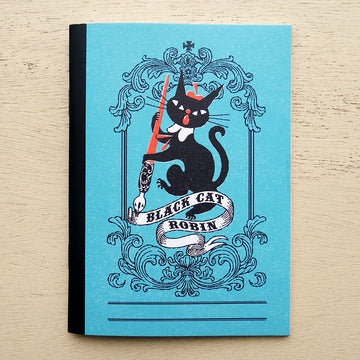 Cozyca | Cuaderno Stamp A6 Kuroneko Design Black Cat Robin