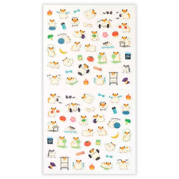 NB CO | Pegatinas Planner Hamster Exercise