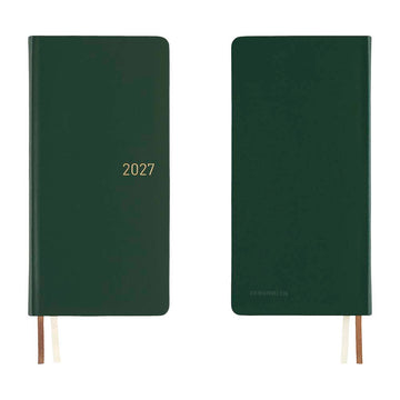 Hobonichi | Agenda Hobonichi Weeks Leather: Forest Green 2027