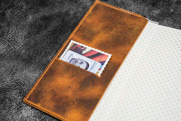 Galen Leather | Funda Leather Slim Hobonichi Weeks Planner Cover Crazy Horse Brown