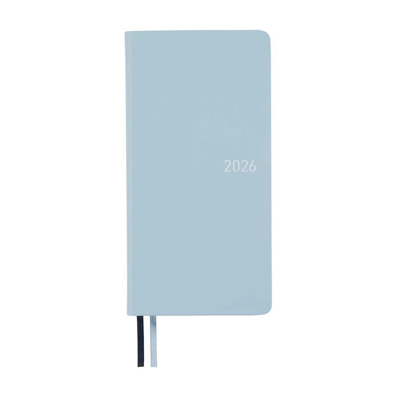 Hobonichi | Agenda Hobonichi Weeks Leather: Snow Blue 2026