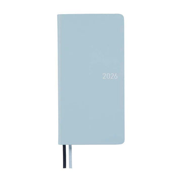 Hobonichi | Agenda Hobonichi Weeks Leather: Snow Blue 2026