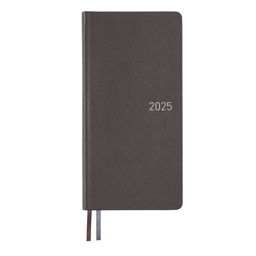 Hobonichi | Hobonichi Weeks Leather Agenda: Steel Gray 2025