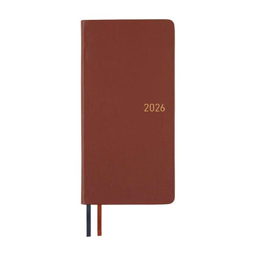 Hobonichi | Agenda Hobonichi Weeks Leather: Wine Brown 2026