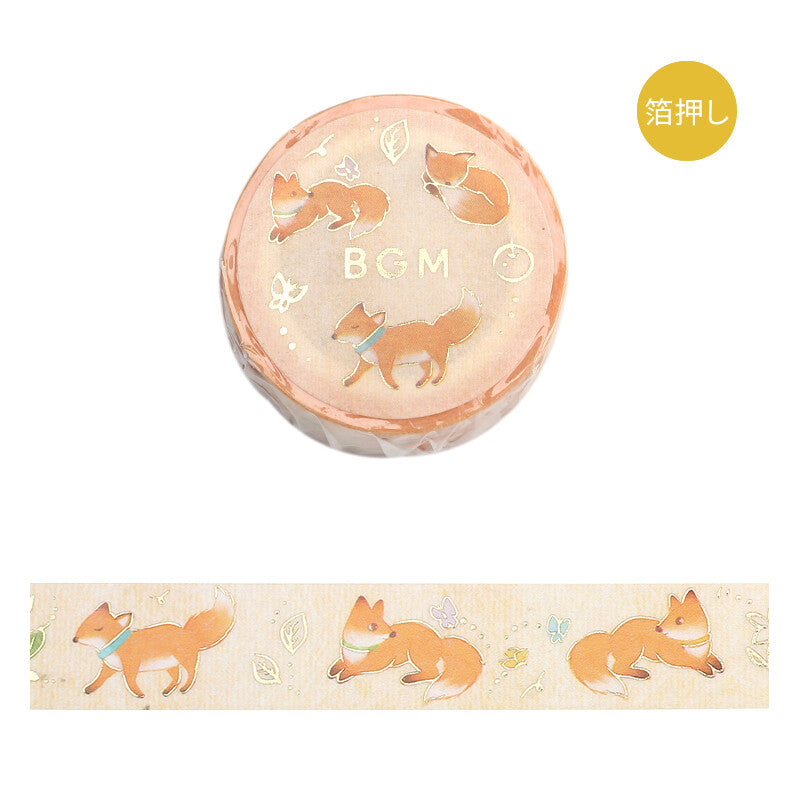 BGM | Foil Fox and Leaves Washi Tape