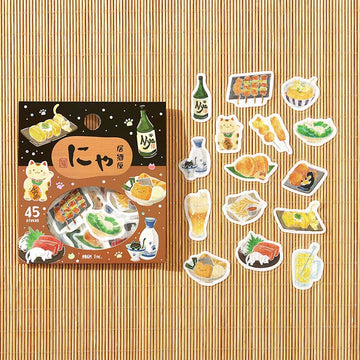 BGM | Pegatinas Let's Eat Meow Izakanyan