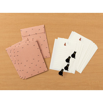 Midori | Set de Cartas Con Pegatinas Black Cat