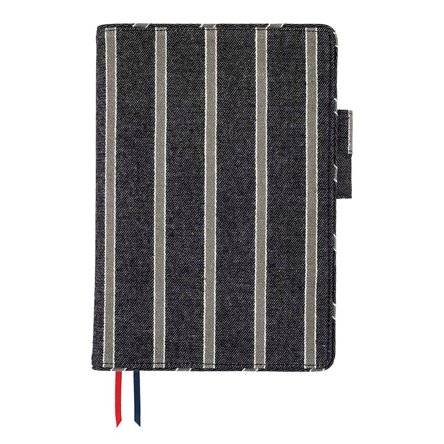 Hobonichi | Agenda Hobonichi Cousin A5 Lined Fabric: Twill (Navy x Gray) 2025