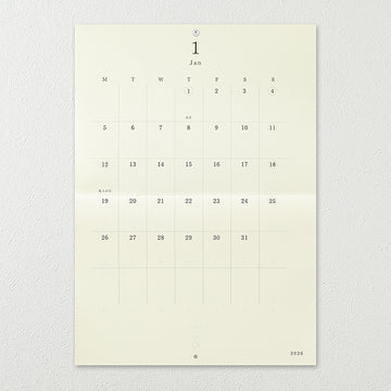 Midori | Calendario de Pared Plegable MD A3 2026