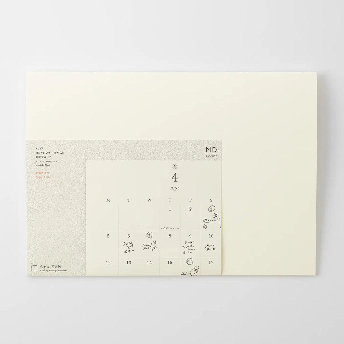 Midori | Calendario de Pared Plegable MD A3 2027