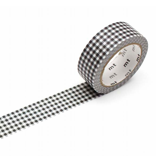 MT Masking Tape | Gingham Check Black Washi Tape
