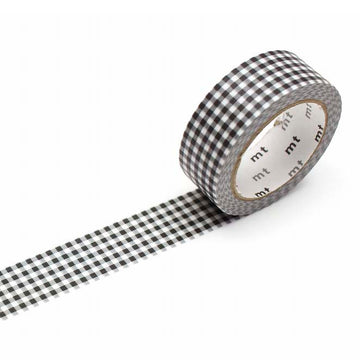 MT Masking Tape | Gingham Check Black Washi Tape
