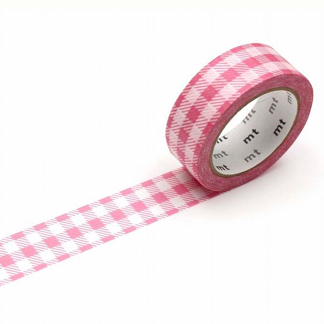 MT Masking Tape | Striped Gingham Check Pink Washi Tape