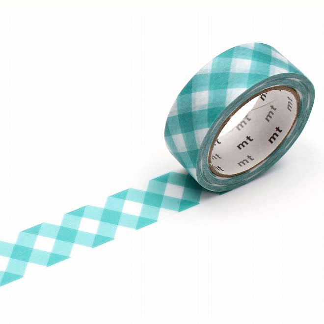 MT Masking Tape | Wide Gingham Check Green Washi Tape