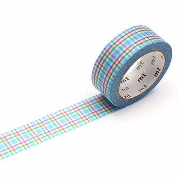 MT Masking Tape | Colorful Gingham Check Blue Washi Tape