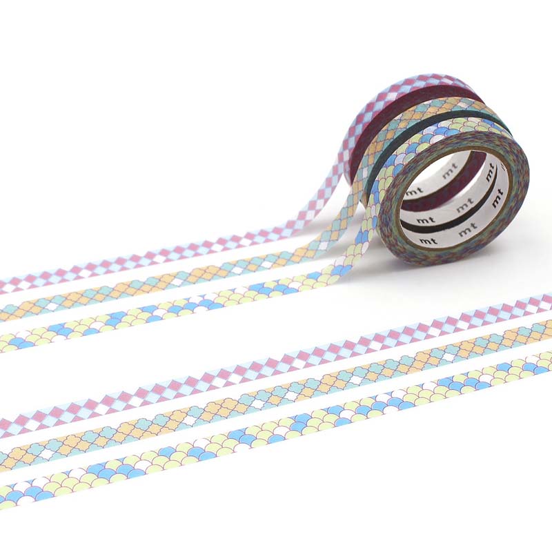 MT Masking Tape | Tile Slim Washi Tape (Set de 3)