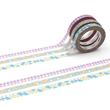MT Masking Tape | Tile Slim Washi Tape (Set de 3)
