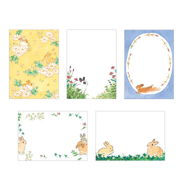 Papier Platz | Bloc de Notas Otegaru Memo Moriyama Schinako Herbs and Flower Rabbits