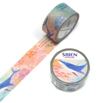 Saien | Foil Marine Life Whale Washi Tape