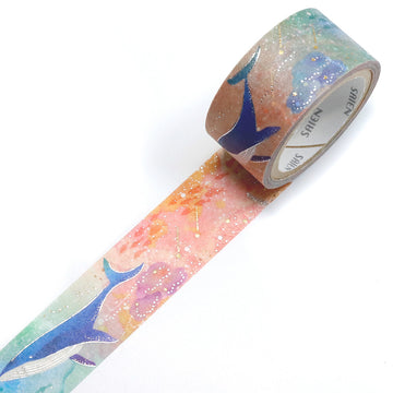 Saien | Foil Marine Life Whale Washi Tape