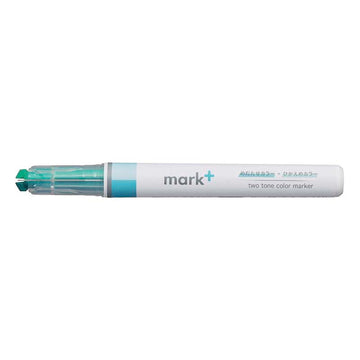 Kokuyo | Subrayador de Doble Punta Mark+ 2 Tone Green