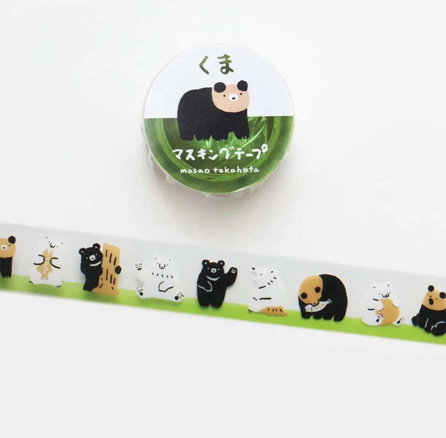 Cozyca | Masao Takahata Bear Transparent Masking Tape