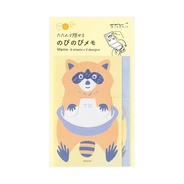 Midori | Notas Decorativas Stretchy Raccoon