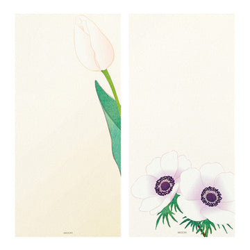 Midori | Bloc de Notas Vertical Four Designs Spring Flower White