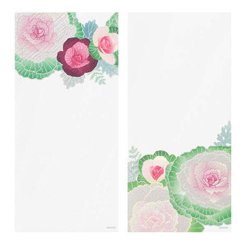 Midori | Bloc de Notas Vertical Serigrafía Flowering Kale Wreath