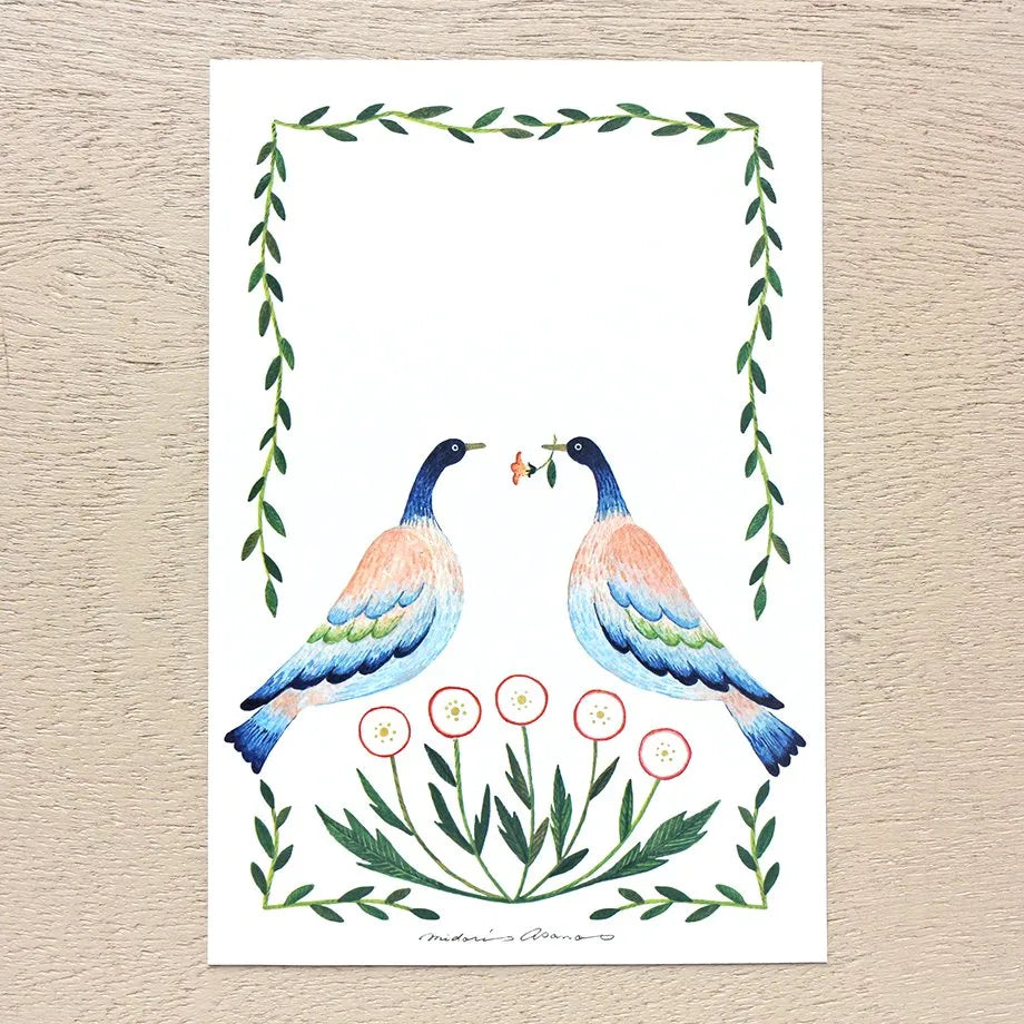 Cozyca | Postal Midori Asano Birds A