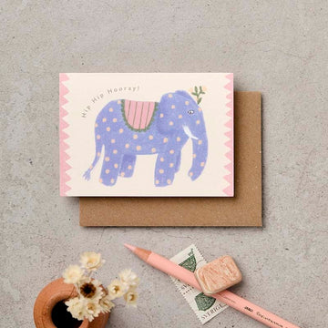 Katie Leamon | Mini Tarjeta de Felicitación Elephant