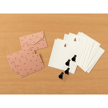 Midori | Set de Cartas Mini con Pegatinas Black Cat