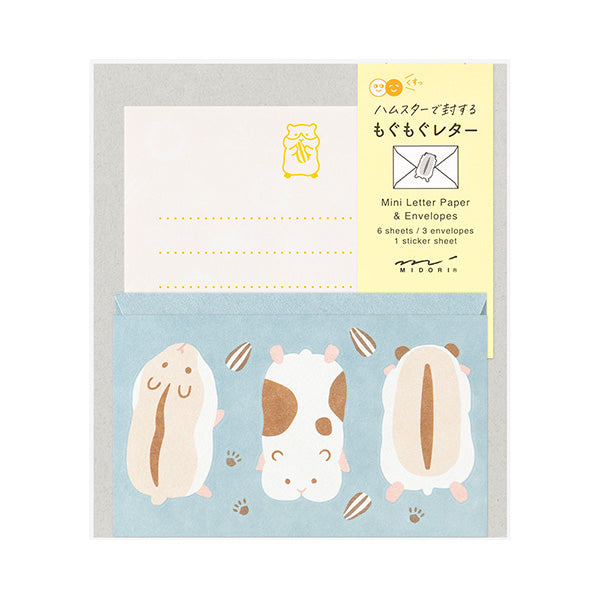Midori | Set de Cartas Mini con Pegatinas Hungry Hamster