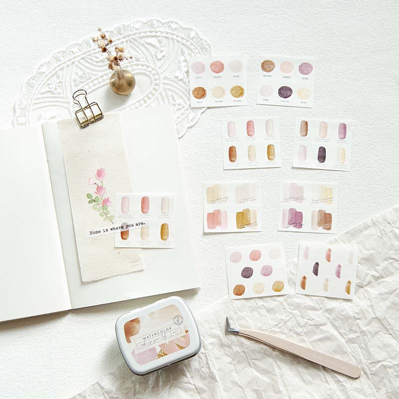MU Lifestyle | Set de Pegatinas Mini Tin Palette 05 Dusty Pink
