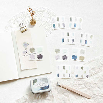 MU Lifestyle | Set de Pegatinas Mini Tin Palette 06 Quiet Blue