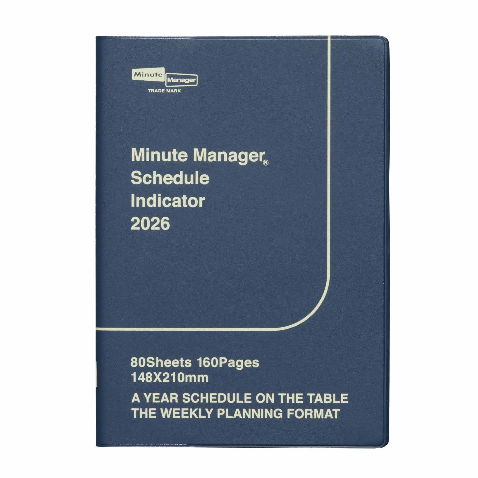 Hightide | Agenda Minute Manager A5 LEFT 2026 Navy (Semanal)
