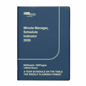 Hightide | Agenda Minute Manager A5 LEFT 2026 Navy (Semanal)