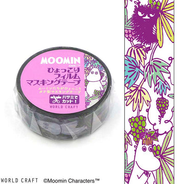 World Craft | Moomin Flower Purple Clear Tape