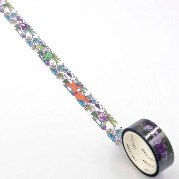 World Craft | Moomin Flower Purple Clear Tape