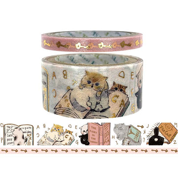 Seal-do | Kirapika My Dear Cats Cats Reading Washi Tape Set