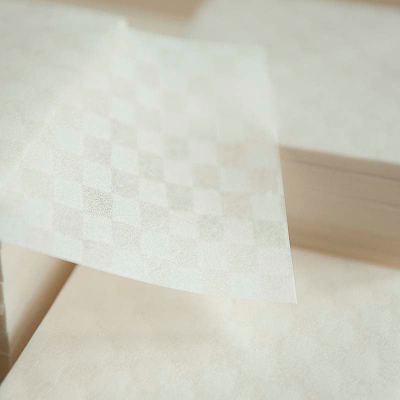 MU Lifestyle | Papeles Decorativos Natural Paper 02 Checkered Pattern
