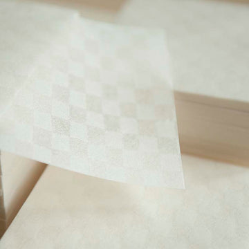 MU Lifestyle | Papeles Decorativos Natural Paper 02 Checkered Pattern