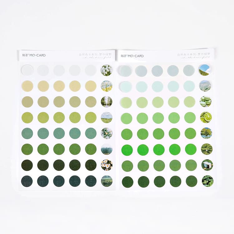 Mo Card | Pegatinas Natural Color Card Dreaming Of Green Fields