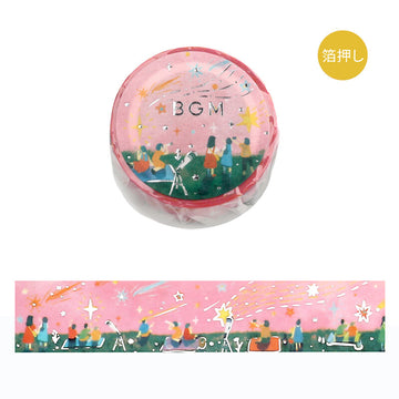 BGM | Foil Night of Shooting Stars Watching Stars Washi Tape