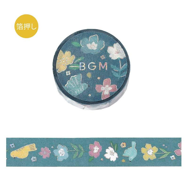 BGM | Foil Nordic Forest Washi Tape Melody Flowers