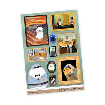 My Sweet Paper Card | Pegatinas Oggy's Club A Day At the Museum