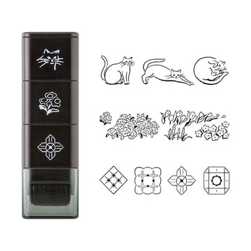 Midori | Sello Entintado Roller Cat & Landscape